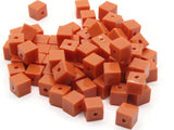 75 6mm Orange Cube Beads Vintage Beads Plastic Spacer Beads New Old Stock Beads to String Jewelry Making Beading Supplies