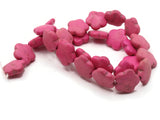 26 15mm Synthetic Turquoise Flower Beads Gemstone Beads Dyed Pin Beads Jewelry Making Beading Supplies Stone Beads