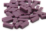 50 12mm Purple Vintage Plastic Beads Rectangle Beads Jewelry Making Beading Supplies Loose Beads to String