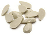 12 28mm Beige Faceted Teardrop Cabochons Vintage West Germany Plastic Cabochons Jewelry Making Beading Supplies