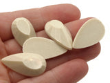 12 28mm Beige Faceted Teardrop Cabochons Vintage West Germany Plastic Cabochons Jewelry Making Beading Supplies