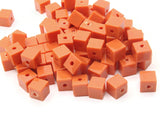 75 6mm Orange Cube Beads Vintage Beads Plastic Spacer Beads New Old Stock Beads to String Jewelry Making Beading Supplies