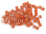 75 6mm Orange Cube Beads Vintage Beads Plastic Spacer Beads New Old Stock Beads to String Jewelry Making Beading Supplies
