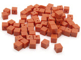 75 6mm Orange Cube Beads Vintage Beads Plastic Spacer Beads New Old Stock Beads to String Jewelry Making Beading Supplies