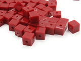 60 6mm Red Cube Beads Vintage Beads Plastic Spacer Beads New Old Stock Beads to String Jewelry Making Beading Supplies