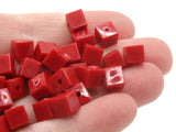 60 6mm Red Cube Beads Vintage Beads Plastic Spacer Beads New Old Stock Beads to String Jewelry Making Beading Supplies