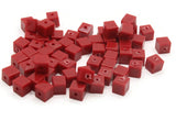 60 6mm Red Cube Beads Vintage Beads Plastic Spacer Beads New Old Stock Beads to String Jewelry Making Beading Supplies