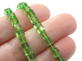 99 4mm Clear Green Glass Cube Beads Full Strand Jewelry Making Beading Supplies Loose Beads to String