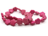 26 15mm Synthetic Turquoise Flower Beads Gemstone Beads Dyed Pin Beads Jewelry Making Beading Supplies Stone Beads
