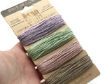 4 Color Thread Mixed Hemp Cord Hemp String for Beading and Jewelry Making Craft Supplies by The Bead Smith Pink, Green, Purple, Brown