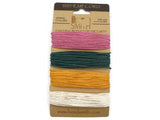 4 Color Thread Mixed Hemp Cord Hemp String for Beading and Jewelry Making Craft Supplies by The Bead Smith Pink, Blue, Yellow, White
