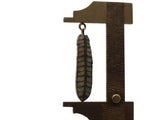 38mm Grey and Black Patterned Feather Pendant Silver Tone Metal Alloy Charm Jewelry Making Beading Supplies