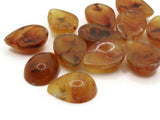 12 17mm Tortoiseshell Teardrop Cabochons Flat Back Cabochons Vintage Lucite Cabochons Plastic Cabochons Jewelry Making Crafting Supplies