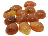 12 17mm Tortoiseshell Teardrop Cabochons Flat Back Cabochons Vintage Lucite Cabochons Plastic Cabochons Jewelry Making Crafting Supplies