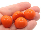 20mm Bright Orange Vintage Lucite Plastic Cabochons Round Dome Cabochon Tiles