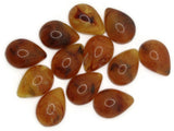 12 17mm Tortoiseshell Teardrop Cabochons Flat Back Cabochons Vintage Lucite Cabochons Plastic Cabochons Jewelry Making Crafting Supplies