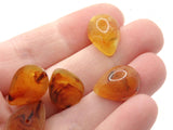 12 17mm Tortoiseshell Teardrop Cabochons Flat Back Cabochons Vintage Lucite Cabochons Plastic Cabochons Jewelry Making Crafting Supplies