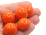 20mm Bright Orange Vintage Lucite Plastic Cabochons Round Dome Cabochon Tiles