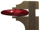 6 36mm Red and Black Faceted Marquis Oval Vintage Lucite Plastic Flat Back Cabochons Mosaic Supplies Jewelry Making