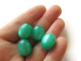 15mm Green Oval Beads Vintage Lucite Beads Moonglow Lucite Beads Jewelry Making Beading Supplies New Old Stock Beads Plastic Beads
