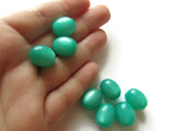 15mm Green Oval Beads Vintage Lucite Beads Moonglow Lucite Beads Jewelry Making Beading Supplies New Old Stock Beads Plastic Beads