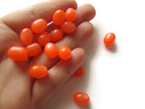 12mm Orange Oval Beads Vintage Lucite Beads Moonglow Lucite Bead Loose Beads New Old Stock Beads Plastic Beads Acrylic Beads