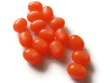 12mm Orange Oval Beads Vintage Lucite Beads Moonglow Lucite Bead Loose Beads New Old Stock Beads Plastic Beads Acrylic Beads