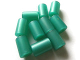 13mm Green Tube Bead Vintage Lucite Beads Moonglow Lucite Bead Loose Beads New Old Stock Beads Plastic Beads Acrylic Beads Jewelry Making