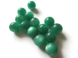 11mm Round Green Beads Vintage Beads Moonglow Lucite Bead Loose Beads Jewelry Making Beading Supplies New Old Stock Bead Ball Beads