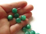 11mm Round Green Beads Vintage Beads Moonglow Lucite Bead Loose Beads Jewelry Making Beading Supplies New Old Stock Bead Ball Beads