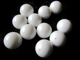 White Lucite Beads Vintage Lucite Beads 14mm Round Beads Seamless Beads Loose Beads Jewelry Beads Lightweight Beads Ball Beads