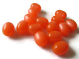 12mm Orange Oval Beads Vintage Lucite Beads Moonglow Lucite Bead Loose Beads New Old Stock Beads Plastic Beads Acrylic Beads