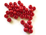 12mm Large Hole Pearls Red Pearl Beads European Beads Plastic Pearl Beads Round Pearl Beads Plastic Beads Acrylic Beads Jewelry Making