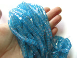 5mm Sky Blue Crystal Cube Beads AB Finished Jewelry Making Beading Supplies Full Strand Loose Beads Small Square Beads Crystal Glass Beads