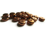 12mm Vintage Red Copper Beads Rondelle Beads Copper Plated Plastic Disc Beads Abacus Beads Jewelry Making Beading Supplies Loose Beads