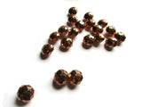 12mm Vintage Red Copper Beads Faceted Rondelle Beads Copper Plated Plastic Beads Abacus Beads Jewelry Making Beading Supplies Loose Beads