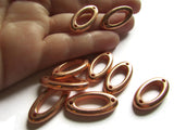 25mm Vintage Red Copper Beads Ellipse Donut Beads Copper Plated Plastic Beads Oval Ring Bead Jewelry Making Beading Supplies Loose Beads