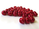 12mm Large Hole Pearls Red Pearl Beads European Beads Plastic Pearl Beads Round Pearl Beads Plastic Beads Acrylic Beads Jewelry Making