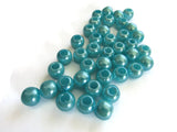 12mm Large Hole Pearls Sky Blue Pearl Beads European Beads Plastic Pearl Beads Round Pearl Beads Plastic Beads Acrylic Beads