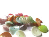 50 15mm Mixed Color Disc Beads Wavy Beads Flat Round Bead Coin Beads Curvy, Curved Beads Jewelry Making Loose Beads Plastic Acrylic Beads