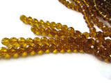 6mm Round Crystal Beads Brown Beads Crystal Glass Beads Full Strand Beading Supplies Jewelry Making Faceted Round Beads