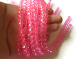 6mm Round Crystal Beads Pink Beads Crystal Glass Beads Full Strand Beading Supplies Jewelry Making Faceted Round Beads