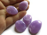 25mm Lilac Purple Beads Plastic Beads Flat Teardrop Beads Flat Oval Beads Chunky Beads Egg Shaped Beads Jewelry Making Pink Acrylic Beads