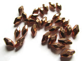 10.5mm Vintage Red Copper Beads Faceted Oval Beads Copper Plated Plastic Beads Vintage Beads Jewelry Making Beading Supplies Loose Beads