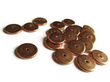 14.5mm Vintage Red Copper Beads Flat Coin Beads Copper Plated Plastic Beads Jewelry Making Beading Supplies Loose Beads Disc Beads