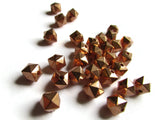  7mm Vintage Red Copper Beads Faceted Cube Beads Copper Plated Plastic Beads Vintage Beads Jewelry Making Beading Supplies Loose Beads