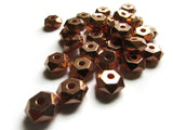 8mm Vintage Red Copper Beads Faceted Rondelle Beads Copper Plated Plastic Beads Abacus Beads Jewelry Making Beading Supplies Loose Beads