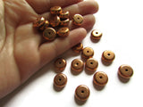 12mm Vintage Red Copper Beads Rondelle Beads Copper Plated Plastic Disc Beads Abacus Beads Jewelry Making Beading Supplies Loose Beads