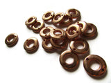 15mm Vintage Red Copper Beads Round Donut Beads Copper Plated Plastic Beads Ring Beads Jewelry Making Beading Supplies Loose Beads