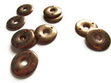 23mm Vintage Red Copper Beads Round Donut Beads Copper Plated Plastic Beads Ring Beads Jewelry Making Beading Supplies Loose Beads